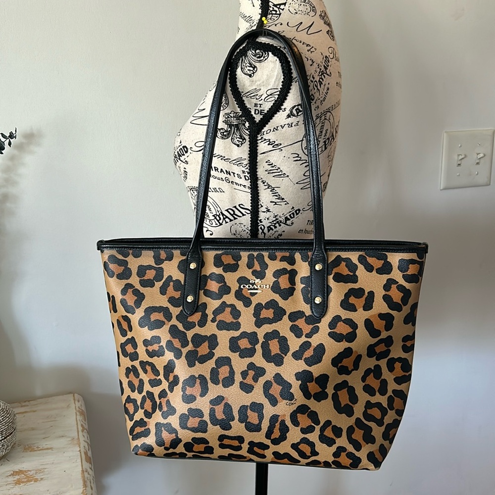 Coach Leopard Print Tote Bag
